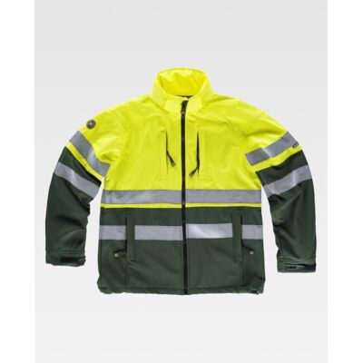 WORKTEAM Chaqueta Workshell Ref.s9525 Verde Oscuro+amarillo A.v. T-xxl - Mayton WORKTEAM Chaqueta Workshell Ref.s9525 Verde Oscuro+amarillo A.v. T-xxl - Mayton