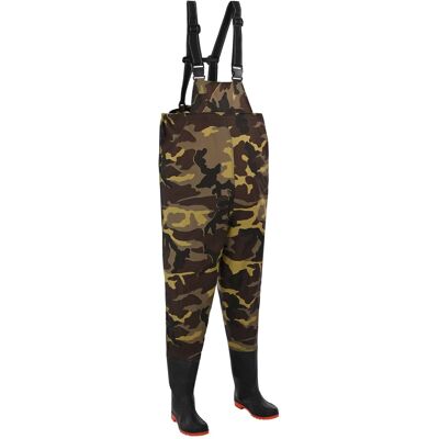 Vidaxl Pantalones De Pescador Con Botas Talla 42 Camuflaje Vidaxl Pantalones De Pescador Con Botas Talla 42 Camuflaje