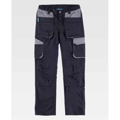 MAYTON Pantalón Combinado De Tejido Elástico, Protección De Rodillas Wf2650 Workteam Xl Negro+gris MAYTON Pantalón Combinado De Tejido Elástico, Protección De Rodillas Wf2650 Workteam Xl Negro+gris
