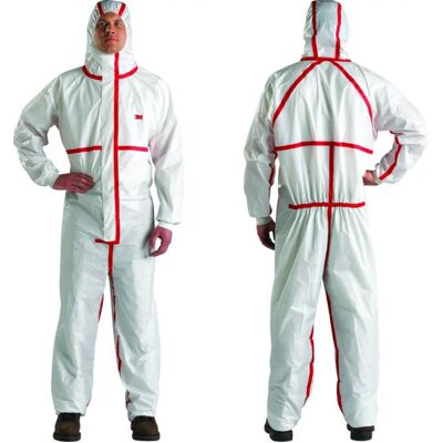 Traje De Protección 3m 4565, Blanco/rojo Tipo 4/5/6 Talla Xl Traje De Protección 3m 4565, Blanco/rojo Tipo 4/5/6 Talla Xl