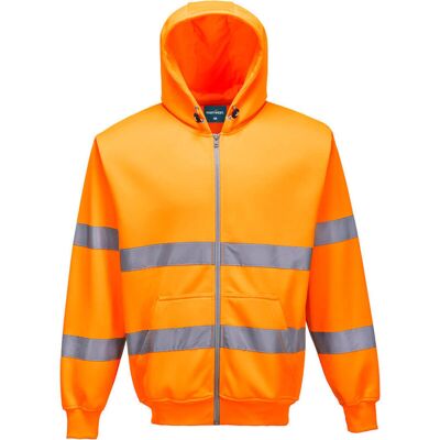 Portwest Sudadera Con Capucha Hivis Con Cremallera Naranja S Portwest Sudadera Con Capucha Hivis Con Cremallera Naranja S