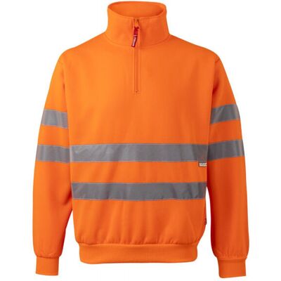 Sudadera Flúor Con Cremallera De Alta Visibilidad Velilla Sudadera Flúor Con Cremallera De Alta Visibilidad Velilla