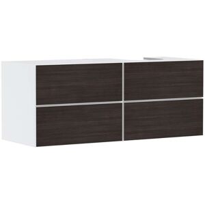 Hansgrohe Xevolos E - Mueble Lavabo 137x56x55 Cm, 4 Cajones, Blanco Mate/roble Oscuro 54239730 Hansgrohe Xevolos E - Mueble Lavabo 137x56x55 Cm, 4 Cajones, Blanco Mate/roble Oscuro 54239730