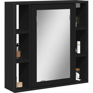 Armario Con Espejo De Baño Madera Ingeniería Negro 60x16x60 Cm Vidaxl Armario Con Espejo De Baño Madera Ingeniería Negro 60x16x60 Cm Vidaxl