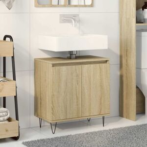 Armario De Baño Madera De Ingeniería Roble Sonoma 58x33x60 Cm Vidaxl Armario De Baño Madera De Ingeniería Roble Sonoma 58x33x60 Cm Vidaxl