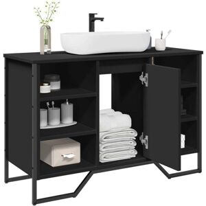 Vidaxl - Armario De Lavabo De Baño Madera Ingeniería Negro 91x35x60 Cm Vidaxl - Armario De Lavabo De Baño Madera Ingeniería Negro 91x35x60 Cm