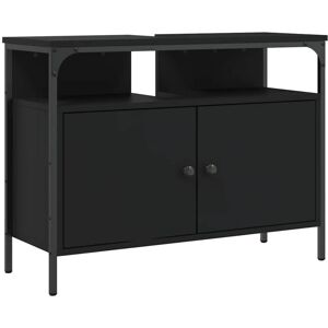 Vidaxl - Armario Para Lavabo De Baño Madera Ingeniería Negro 80x30x60 Cm Vidaxl - Armario Para Lavabo De Baño Madera Ingeniería Negro 80x30x60 Cm