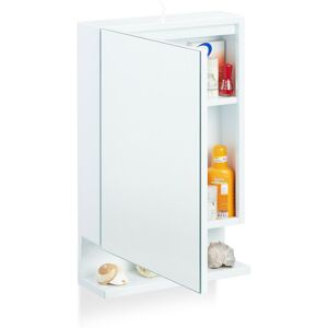 Armario Para Baño Con Espejo, Una Puerta, Con Enchufe, Mueble Para Pared, Blanco, 55 X 35 X 12 Cm - Relaxdays Armario Para Baño Con Espejo, Una Puerta, Con Enchufe, Mueble Para Pared, Blanco, 55 X 35 X 12 Cm - Relaxdays
