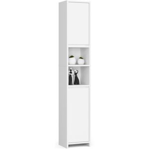 Akord - Columna De Baño Uni Blanco 32 Cm 2 Puertas Frente En Color Blanco 4 Estantes 32x28x180 Cm Akord - Columna De Baño Uni Blanco 32 Cm 2 Puertas Frente En Color Blanco 4 Estantes 32x28x180 Cm