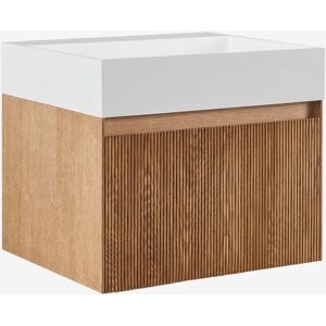 Sklum - Conjunto De Mueble De Baño En Madera Con Lavabo Integrado Aldeia Sklum - Conjunto De Mueble De Baño En Madera Con Lavabo Integrado Aldeia