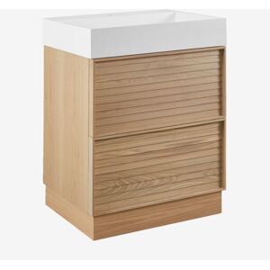 Sklum - Conjunto De Mueble De Baño En Madera Con Lavabo Integrado Jolene Sklum - Conjunto De Mueble De Baño En Madera Con Lavabo Integrado Jolene