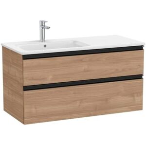 Conjunto Mueble The Gap 1000x460 2 Cajones + Lavabo Izquierda Nogal .-roca: Diseño, Innovación Y Calidad Conjunto Mueble The Gap 1000x460 2 Cajones + Lavabo Izquierda Nogal .-roca: Diseño, Innovación Y Calidad