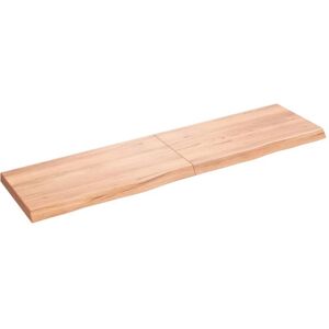 Encimera de baño color marrón claro 120x30x(2-4)cm Madera maciza tratada - Encimera de baño Encimera de baño color marrón claro 120x30x(2-4)cm Madera maciza tratada - Encimera de baño
