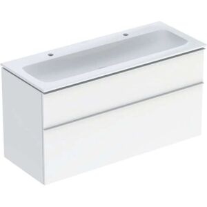 Conjunto de lavabo suspendido Geberit iCon - Dos cajones, 120cm, Blanco Conjunto de lavabo suspendido Geberit iCon - Dos cajones, 120cm, Blanco