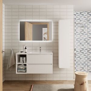 Conjunto de baño Salgar Bequia 100cm - Minimalista, Fácil de instalar, Fabricado en España Conjunto de baño Salgar Bequia 100cm - Minimalista, Fácil de instalar, Fabricado en España