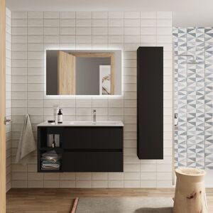 Mueble de baño Salgar Bequia - Negro Mate - 100cm Mueble de baño Salgar Bequia - Negro Mate - 100cm