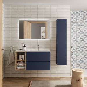 Conjunto de baño Salgar Bequia 90cm Azul Mate Conjunto de baño Salgar Bequia 90cm Azul Mate
