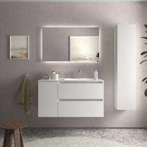 Mueble de baño Salgar Bequia 90cm - Minimalista, Blanco Mate Mueble de baño Salgar Bequia 90cm - Minimalista, Blanco Mate