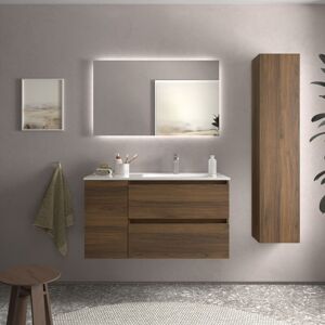 Salgar Conjunto de Baño Bequia 90cm - Nogal Minimalista Salgar Conjunto de Baño Bequia 90cm - Nogal Minimalista