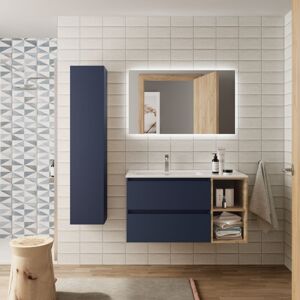 Salgar Mueble de baño Bequia 100cm Azul Satinado - Muebles de baño Salgar Mueble de baño Bequia 100cm Azul Satinado - Muebles de baño