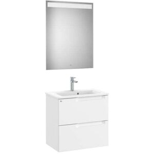 Mueble Lavabo 600mm Aleyda Compacto 2 Cajones + Espejo Blanco Mate .-roca: Diseño, Innovación Y Calidad Mueble Lavabo 600mm Aleyda Compacto 2 Cajones + Espejo Blanco Mate .-roca: Diseño, Innovación Y Calidad