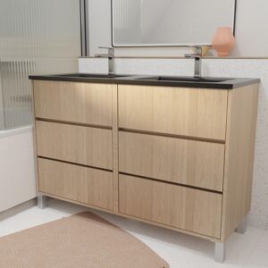AURLANE Modelo PACM721 - Mueble de baño con 6 cajones y lavabo doble AURLANE Modelo PACM721 - Mueble de baño con 6 cajones y lavabo doble