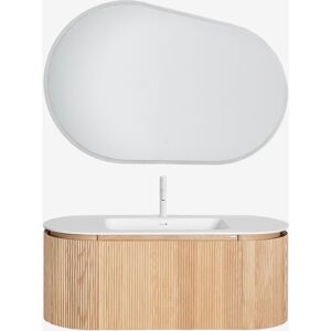 Conjunto De Mueble De Baño Suspendido 120x50 Cm En Madera Con Lavabo Integrado Carsone Sklum Conjunto De Mueble De Baño Suspendido 120x50 Cm En Madera Con Lavabo Integrado Carsone Sklum