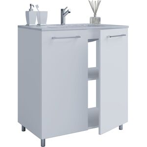 EBUY24 Vcm 2 Piezas Lavabo Lavabo Inferior Gabinete Ancho 60 Cm Muebles De Baño De Pie Badinos (blanco) EBUY24 Vcm 2 Piezas Lavabo Lavabo Inferior Gabinete Ancho 60 Cm Muebles De Baño De Pie Badinos (blanco)