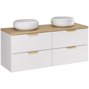 MEUBLORAMA Conjunto Para Baño Oster 120cm: Muebles Bajo Lavabo Con Cajones + Encimera Para Lavabo + Lavabo Sobre Encimera Redondo Blanco MEUBLORAMA Conjunto Para Baño Oster 120cm: Muebles Bajo Lavabo Con Cajones + Encimera Para Lavabo + Lavabo Sobre Encimera Redondo Blanco