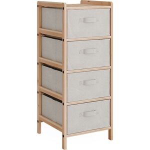 Vicco - Mueble De Baño Bruno, Beige, 34.5 X 86 Cm Con 4 Cajones De Tela Vicco - Mueble De Baño Bruno, Beige, 34.5 X 86 Cm Con 4 Cajones De Tela