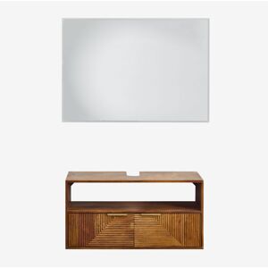 Conjunto De Mueble De Baño En Madera De Mango Baty Sklum Conjunto De Mueble De Baño En Madera De Mango Baty Sklum