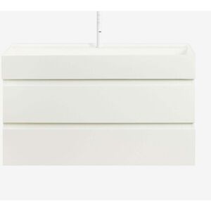 Sklum - Conjunto De Mueble De Baño En Madera Y Chapa De Fresno Con Lavabo Integrado Ona Sklum - Conjunto De Mueble De Baño En Madera Y Chapa De Fresno Con Lavabo Integrado Ona