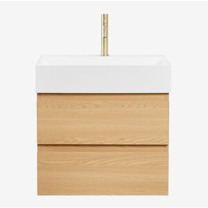 Conjunto De Mueble De Baño En Madera Y Chapa De Fresno Con Lavabo Integrado Ona Sklum Conjunto De Mueble De Baño En Madera Y Chapa De Fresno Con Lavabo Integrado Ona Sklum