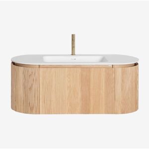 Conjunto De Mueble De Baño Suspendido 120x50 Cm En Madera Con Lavabo Integrado Carsone Sklum Conjunto De Mueble De Baño Suspendido 120x50 Cm En Madera Con Lavabo Integrado Carsone Sklum