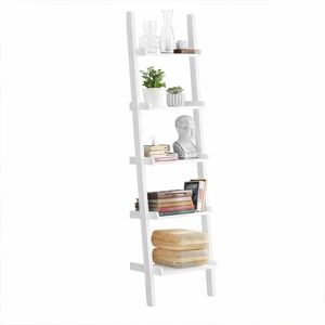 Moderna Estantería Escalera Con Cinco Estantes Estante De Pared En Color Blanco, Frg17-w Sobuy Es Moderna Estantería Escalera Con Cinco Estantes Estante De Pared En Color Blanco, Frg17-w Sobuy Es