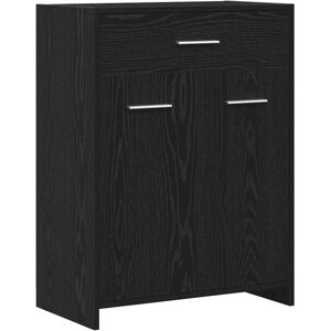 Gabinete de baño en roble negro VidaXl - 60x33x80 cm - Mueble de almacenamiento para baño Gabinete de baño en roble negro VidaXl - 60x33x80 cm - Mueble de almacenamiento para baño