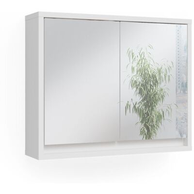 Vicco - Armario Con Espejo Para Baño Mila, Blanco, 55 X 45 Cm Vicco - Armario Con Espejo Para Baño Mila, Blanco, 55 X 45 Cm