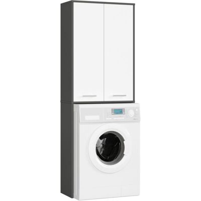 Columna De Baño Akord Fin Para Lavadora Grafito Gris 64 Cm 2 Puertas Frente En Color Blanco 4 Estantes 64x30x180 Cm Columna De Baño Akord Fin Para Lavadora Grafito Gris 64 Cm 2 Puertas Frente En Color Blanco 4 Estantes 64x30x180 Cm