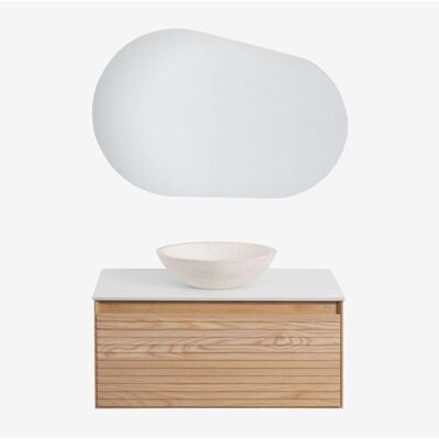Sklum - Conjunto De Mueble De Baño En Madera De Fresno Tedrik Sklum - Conjunto De Mueble De Baño En Madera De Fresno Tedrik