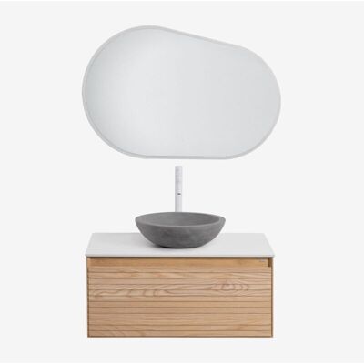 Sklum - Conjunto De Mueble De Baño En Madera De Fresno Tedrik Sklum - Conjunto De Mueble De Baño En Madera De Fresno Tedrik
