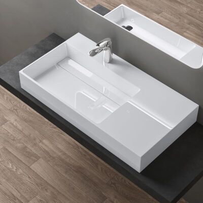Doporro - Colossum12-left - Mármol blanco - Fregadero de baño Doporro - Colossum12-left - Mármol blanco - Fregadero de baño
