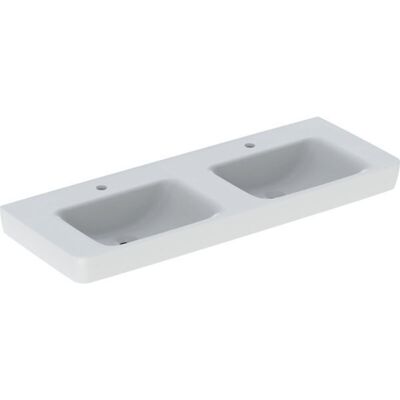 Lavabo doble Geberit Renova Plan - Cuadrado, 130x48cm Lavabo doble Geberit Renova Plan - Cuadrado, 130x48cm