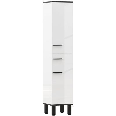 Homcom Columna De Baño Armario Alto De Baño Con Cajón 2 Puertas Y Estantes Ajustable Mueble Auxiliar De Baño Moderno Anti-vuelco 34x32x170 Cm Blanco Homcom Columna De Baño Armario Alto De Baño Con Cajón 2 Puertas Y Estantes Ajustable Mueble Auxiliar De Baño Moderno Anti-vuelco 34x32x170 Cm Blanco