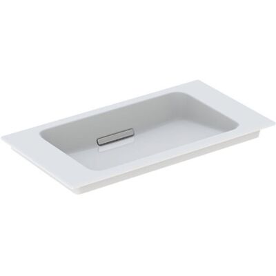 Lavabo para muebles Geberit One - Blanco / Cromo cepillado - 75x40cm Lavabo para muebles Geberit One - Blanco / Cromo cepillado - 75x40cm