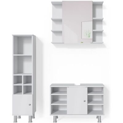 Conjunto de Muebles de Baño Fynn Vicco - Blanco, 3 Piezas Conjunto de Muebles de Baño Fynn Vicco - Blanco, 3 Piezas