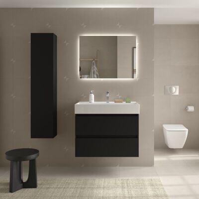 Mueble de baño Salgar Bequia Negro Mate - Tipo de baño Mueble de baño Salgar Bequia Negro Mate - Tipo de baño