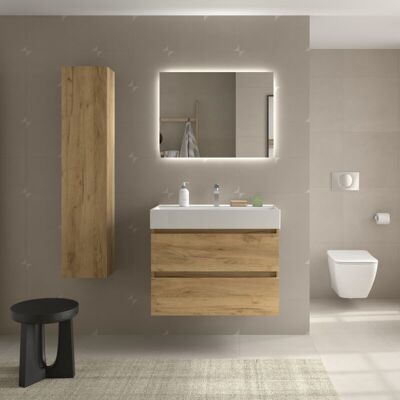 CYGNUS BATH Mueble Baño Bequia 80cm Y Lavabo Roble 80x45x66 CYGNUS BATH Mueble Baño Bequia 80cm Y Lavabo Roble 80x45x66