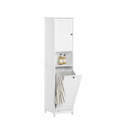 Sobuy - Mueble Columna De Baño Con 1 Cesto Para Ropa Sucia Armario Alto Para Baño Estanterías De Baño Con 1 Puerta Y 3 Estantes 40 X 38 X 170 Cm Blanco Bzr124-w Es Sobuy - Mueble Columna De Baño Con 1 Cesto Para Ropa Sucia Armario Alto Para Baño Estanterías De Baño Con 1 Puerta Y 3 Estantes 40 X 38 X 170 Cm Blanco Bzr124-w Es