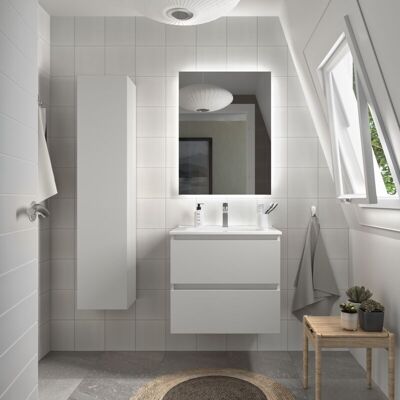 CYGNUS BATH Mueble De Baño Bequia 70 Cm Blanco Mate Con Lavabo De Porcelana CYGNUS BATH Mueble De Baño Bequia 70 Cm Blanco Mate Con Lavabo De Porcelana