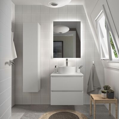 Mueble de baño Salgar Bequia 70cm - Blanco mate Diseño minimalista Mueble de baño Salgar Bequia 70cm - Blanco mate Diseño minimalista